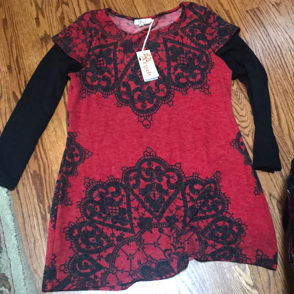Aryeh Red/Black Dress